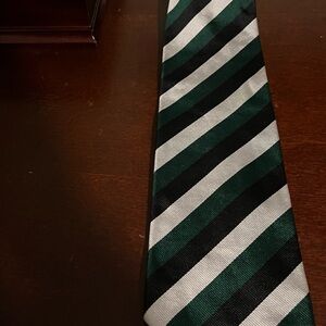 Ben Silver Striped Silk Tie